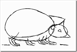 Ouriço orelhudo desenhar com um lápis. Nós desenhamos um ouriço com lápis