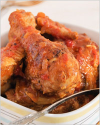 Um prato de pernas de frango. Receitas De Pernil De Frango