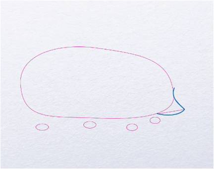 Ouriço orelhudo desenhar com um lápis. Nós desenhamos um ouriço com lápis