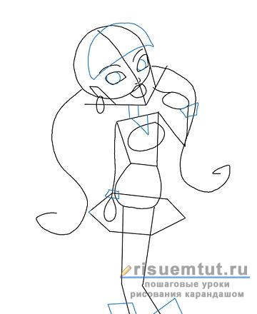 Скици с молив чудовище високо. Как да нарисувате молив Monster High на етапи? Как да нарисувате кукла-чудовище за д