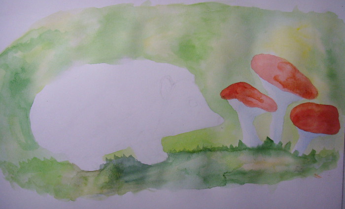 Ouriço orelhudo desenhar com um lápis. Nós desenhamos um ouriço com lápis