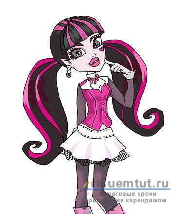 Скици с молив чудовище високо. Как да нарисувате молив Monster High на етапи? Как да нарисувате кукла-чудовище за д