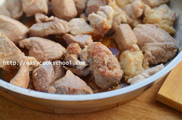 Receta De Guisado De Cerdo. Guiso de cerdo con patatas.