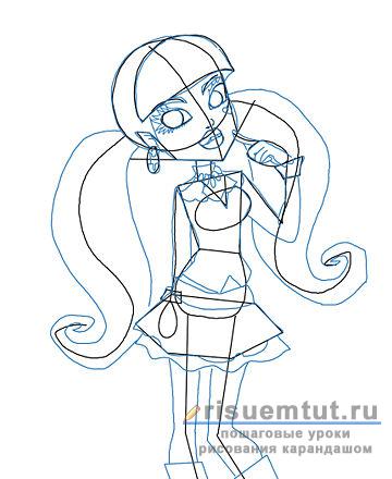 Скици с молив чудовище високо. Как да нарисувате молив Monster High на етапи? Как да нарисувате кукла-чудовище за д