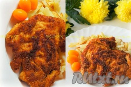 Шніцель з курки. Як приготувати шніцель з курячої грудки.